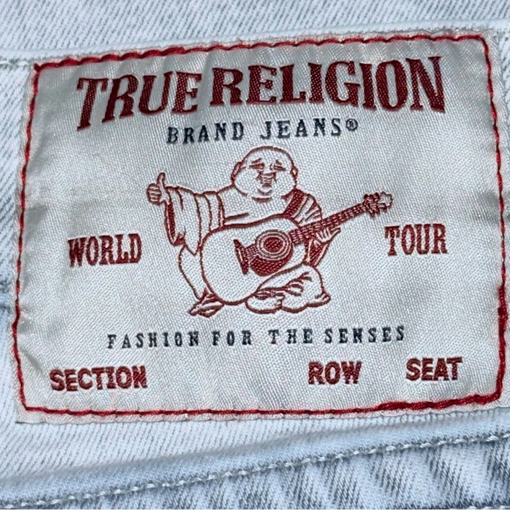 👖🛹 TRUE RELIGION Ricky Relaxed Straight Jeans Light Wash Flap Pocket Men’s Sz 29